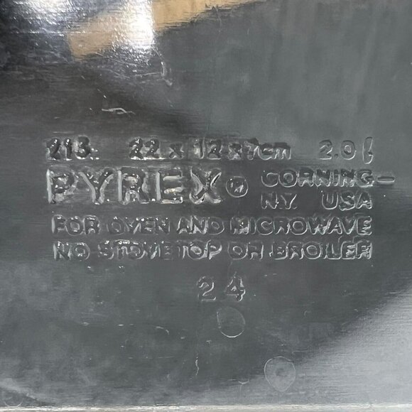 🟢 2/$25‎ ~ PYREX #213 Clear Baking Dish 22x12x7 cm 2.0L USA Vintage - Picture 4 of 7